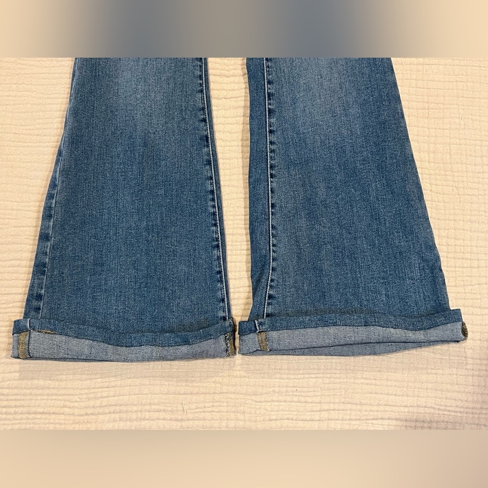 Free People We The Free Sunburst Blue Jayde Ultra High Rise Flare Leg Jeans 29 - Picture 11 of 16